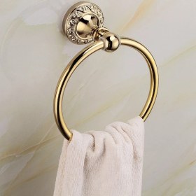 Resim Sanlindou Altın Oyma Banyo Donanım Tutucu Robe Kanca Antika Banyo Aksesuarları Duvara Monte Banyo Ürünleri | Banyo Donanım Setleri (Yurt Dışından) 