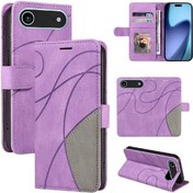 Resim İpohone Uyumlu 17 Air İçin Kart Yuvalı Stand Dikişli Renkli Flip Folio Kitap Deri Cüzdan Kickstand Koruyucu Kılıf 