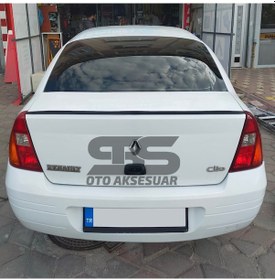 Resim Sts Oto Aksesuar Renault Clio 2, 2001-2008 Model ve arası Bagaj Üstü Slim Spoiler, Bagaj Çıtası (Parlak Siyah) 