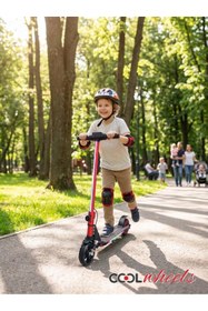 Resim Sportaj Elektrikli Çocuk Scooter - Çift Frenli Katlanabilir - LED Işıklı - Ön Çift Süspansiyonlu 8+ 