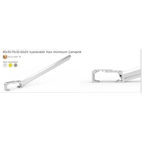 Resim Mey İthalat Koral Ayarlı Balkon Çamaşır Askılığı 80x30/60x25 Gümüş 