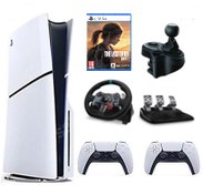 Resim Sony Playstation 5 Slim CD'Li 1 TB YD + 2 Kol + Direksiyon Seti + Shifter + oyun 
