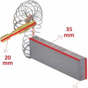 Resim Parmis Siemens Uyumlu WS12O121 Çamaşır Makinesi Yaylı Motor Kömürü ( 5X12.5X32 ) 2 Li 