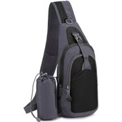 Resim Xindoker Siyah 7l Nylon Çanta, Çoklu Cep, Sırt/üst/side Çantası, Dağcılık-seyahat-spor İçin, Düzenli Taşıma Siyah 