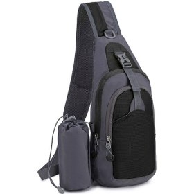 Resim Xindoker Siyah 7l Nylon Çanta, Çoklu Cep, Sırt/üst/side Çantası, Dağcılık-seyahat-spor İçin, Düzenli Taşıma Siyah 