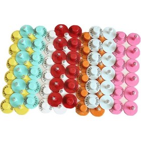 Resim Küçükbaş Kulak Küpesi Yuvarlak Model 400 Adet Yeşil 