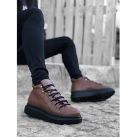 Resim 11boa BA0312 Bağcıklı Yüksek Taba Siyah Taban Erkek Tarz Spor Bot 