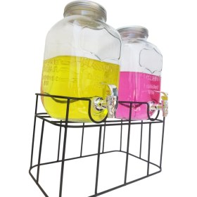 Resim Cam Sebil, Şerbetlik, Yağdanlık Musluklu 5+5 Litre 