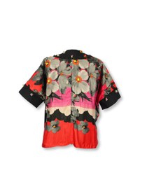 Resim Şahende - Mekik Oyasıyla Süslenmiş Saten Kimono - L 