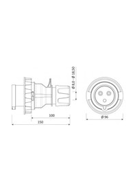 Resim Bemis 3 X 32 Cee Norm Fiş Bc1-3403-7011 