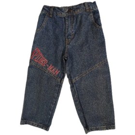 Resim Çocuk Kot Pantalon Spıder Men Yazılı Mavi 