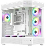 Resim Zoko Tank Beyaz 7X120MM Kumanda+Kontrolcü+ Argb Fanlı Temper Camlı Gamıng Kasa 