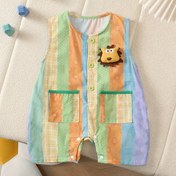 Resim Zidan Yanxuan+1 Adet Yakaless Yarım Açık Geniş Omuz Kısa Haikyung Aslan Başlı Unisex Yaz Modası Bodysuit, Dış Mekanlar İçin Mükemmel 
