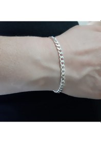 Resim 925 Ayar Gümüş Gurmet Model Erkek Bileklik 4.5 Mm 
