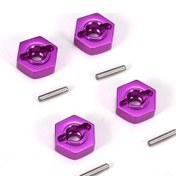 Resim Wltoys 104001 Rc Araba İçin 12mm Alüminyum Jant Hex Adaptörü - 4 Adet Mavi/kırmızı/mor 