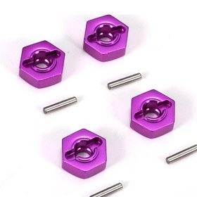 Resim Wltoys 104001 Rc Araba İçin 12mm Alüminyum Jant Hex Adaptörü - 4 Adet Mavi/kırmızı/mor 