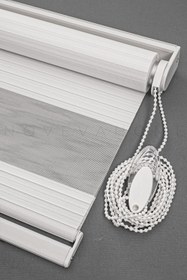 Resim Noveva Home Vento Pliseli Zebra Stor Perde Beyaz Perde - 150x200 