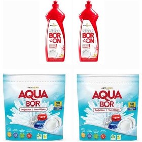 Resim Aquabor Doğal Mineralli Bulaşık Makinesi 30 2 Kapsül + 2 Adet Elde Yıkama 11345623 