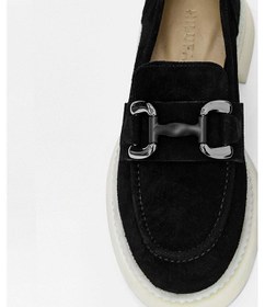 Resim Klein Siyah Süet Hakiki Deri Kadın Loafer Ayakkabı Siyah Süet Siyah 