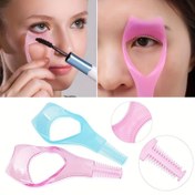 Resim 3'ü 1 Arada Kirpik Maskara Kalkanı & Uygulama Aracı - Şeffaf Naylon Kıllar, Kesin Makyaj Uygulaması için ABS Plastik Sap, Topaklanmayı ve Bulaşmayı Önler, Kadınlar & Kızlar için İdeal, Maskara Uygulama Yardımcısı | Çok Fonksiyonlu Kirpik Kılavuzu | Dayanıklı Makyaj Aracı, Makyaj Aksesuarları 
