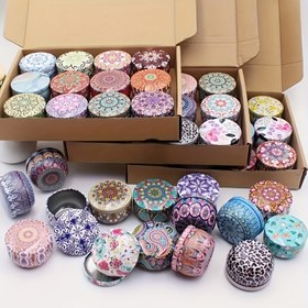 Resim 44 Adet / Set Mum Yapım Seti, 2.5 Oz Metal Kutuları İçerir - Kaplar, Kapaklar, Fitiller ve Yapım Araçları İçerir - Başlangıç Seviyesi ve Tutkunlar İçin Uygun! [Balmumu Kalıp Malzemeleri], Set 6 Boş Mum Kutusu, 6 Stand, 12 Mum Fitili ve 20 Etiket İçerir. 