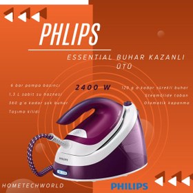 Resim Philips Perfectcare Compact 2400 W Buhar Kazanlı Ütü(GC6842/30 )+GRD.SAÇ DÜZLEŞTİRİCİ HEDİYE 