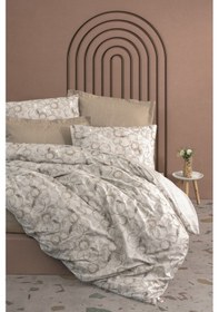 Resim Cotton Box Rnf Minimal Tek Kişilik Nevresim Takımı - Moıl Bej Bej 