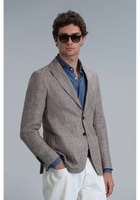 Resim Lufian Luta Spor Erkek Blazer Ceket Slim Fit Kahverengi Kahverengi 111140166100112 Kahverengi 