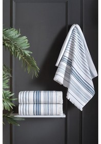 Resim Sarev Nidorina Mavi %100 Pamuk Yüz Havlusu 50x90 Cm Mavi 