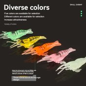 Resim 10/20'li Kancalı Karanlıkta Parlayan Balık Yemleri - Gerçekçi Karides/Yem Balığı Yumuşak Yemler, Çok Renkli (Sarı, Yeşil, Turuncu, Pembe, Beyaz) Tatlı Su & Tuzlu Su için, Düşük Işık Koşulları, Paskalya, Sevgililer Günü, Yeni Yıl - Kolay Saklama Kutusu, Dış Mekan Balıkçılık Aksesuarları, Balık Yemleri ve Yemler, Canlı Yem Tasarımı, Dayanıklı Yem Malzemesi, Karides Balıkçılık Yemi, Karides Yemi, Gerçek Karides Yemi, Karides Solucanı, Yapay Karides, Karanlıkta Parlayan Karides Bacak, Balıkçılık A 