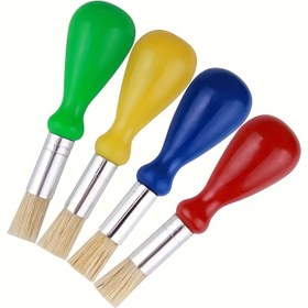 Resim 4 adet Kolay Tutma Boya Fırçaları, DIY Boyama, El Sanatları, Sanat ve El Sanatları için Kavrama Saplı Sanatçı Boya Fırçaları 