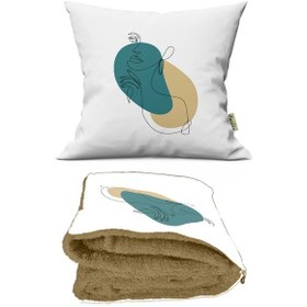 Resim Modern Silüet Desenli İç Dolgusu Battaniyeli Araç İçi Opsiyonel 