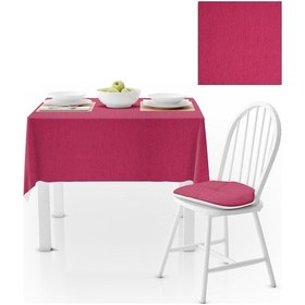 Resim Fuşya Kadife Dokulu Masa Örtüsü 140x180 