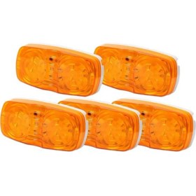 Resim VintageVo 5 Pc LED Kamp Dış Işıklar Rv Römork Işaretçisi Işıkları Çift Bullseye Yan Çamurluk Işıkları 10 Diyot Işıkları (Yurt Dışından) 