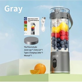 Resim Besthome1 Nıj Usb Şarjlı Taşınabilir Blender El Meyve Sıkacağı - Gri 