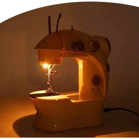 Resim Elektronikçim Pratik Taşınabilir Elektrikli Veya Pilli Seyahat Tipi Hız Ayarlı Kademeli Dikiş Makinesi 