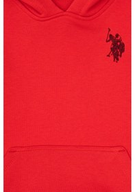 Resim U.S. Polo Assn. Erkek Çocuk Kırmızı Basic Kapüşonlu Sweatshirt 50313980-VR030 