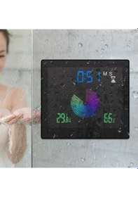 Resim Xindoker Dijital Duvar Saati - Renkli Ekranlı Nem Ve Sıcaklık Ölçer, Alarmlı Su Geçirmez 