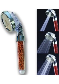 Resim Arıtmalı Tasarruflu Duş Başlığı - 3 Fonksiyonlu Püskürtme Modları,%200'e Kadar Artan Su Basıncı Ve%35'e Varan Su Tasarrufu, Kireç Ve Klor Azaltıcı Özellikli Siyah 