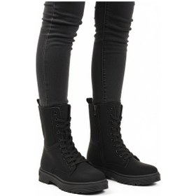 Resim Aspor Siyah Nubuk İçi Polarlı Fermuarlı Kadın Bot Çok Renkli 