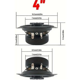 Resim Cloudstore Bemines Premium 4 Inç Araç Ses Sistemi 600w 800w 1000w Yüksek Düşük Frekans 4 Ohm 