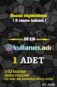 Resim 61 AVM Kişiye Özel İnstagram Logolu Kullanıcı Adı Sticker Folyo - 1 Adet 20 Cm - Hologram - 