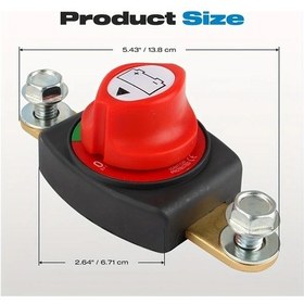 Resim Chuangyinshop 12-48v Akü Kesme Anahtarı On Off Side Message Araç Karavan Tekne İçin Negatif Bağlantı 