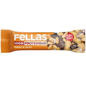 Resim Fellas yüksek protein bar - yer fıstıklı ve kakaolu 45g 
