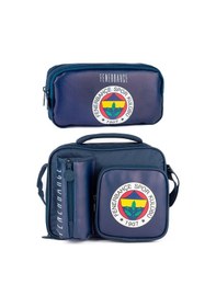 Resim Fenerbahçe Erkek Çocuk Arma Baskılı Suni Deri Beslenme Çantası Ve Kalemlik Seti İkili Set - Setme25762 Çok Renkli 