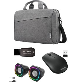Resim Lenovo 400 Kablosuz Mouse + Lenovo T210 Notebook Çanta + Adata 16GB Flash Bellek + Mikado MD-180 USB Hoparlör – 4’lü Set 
