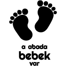 Resim Arabada Bebek Var Sticker Yapıştırma 17Cm 