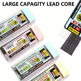 Resim 0.5/0.7mm 2B Değiştirilebilir Kalın Kalem Yedekleri Grafit Mekanik Kalem Yedekleri 3.94 İnç/10Cm Uzun Ömürlü 200 Adet Tüpü Her Tüp 200 Adet İçerir Çizgiye Dayanıklı Otomatik Çubuk Nüvesi için Sanat Yazımı Çizme Çizim Malzemeleri Yazım Aksesuarları (2 Tüp) 