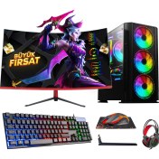Resim Ramtech Bf Rog Plus İ5-9400F 16RAM 480SSD GTX750Tİ-4GB 23,6 Curved Gamıng Pc 