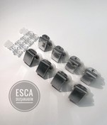 Resim Esca Paslanmaz Döküm Alüminyum Duşakabin Tekerleği-cam Cabin Tekeri 8 Li Takım Krom Duşakabin 